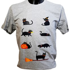 Halloween Tshirt Unisex - Cat With pumpkin