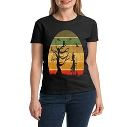 Halloween tshirt - Stylish Witch with a Broom