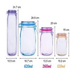 Mason Jar Zipper Bags