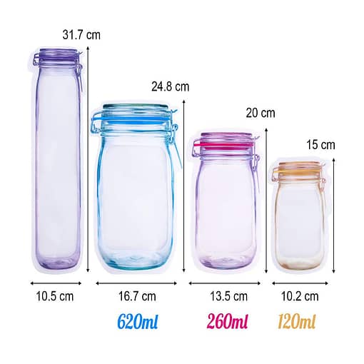 Mason Jar Zipper Bags